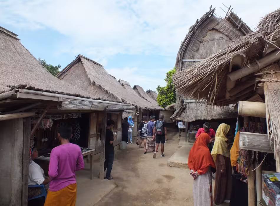 Traditional Sasak village and cultural heritage near the Senaru trailhead of Mount Rinjani