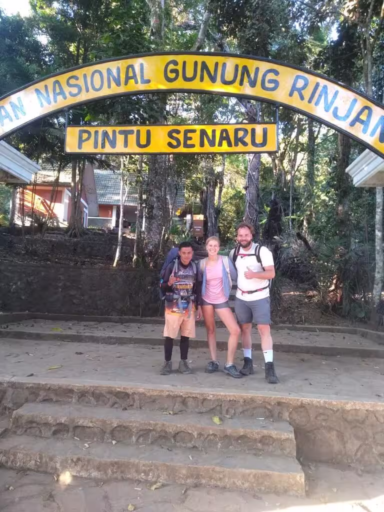 The traditional Sasak village of Senaru at the start of the Mount Rinjani western trail